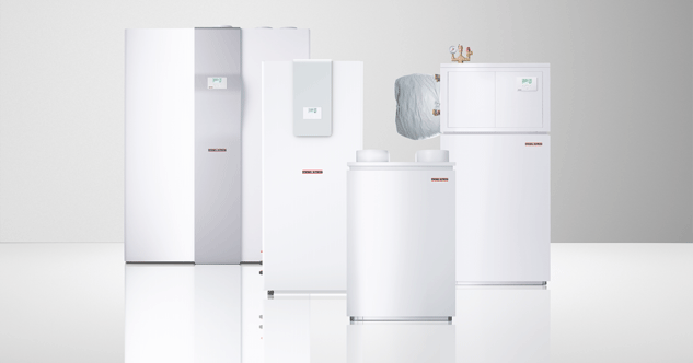 Kit pompe à chaleur Air / Eau modulante 16 à 23kW Kospel avec unité  intérieure et extérieure.