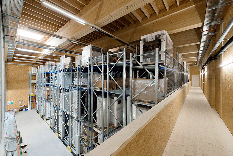 Halle de stockage ENERGY CAMPUS Lupfig, STIEBEL ELTRON