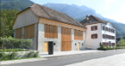 L’ancienne grange a été transformée en maison de la musique avec une grande salle de concert